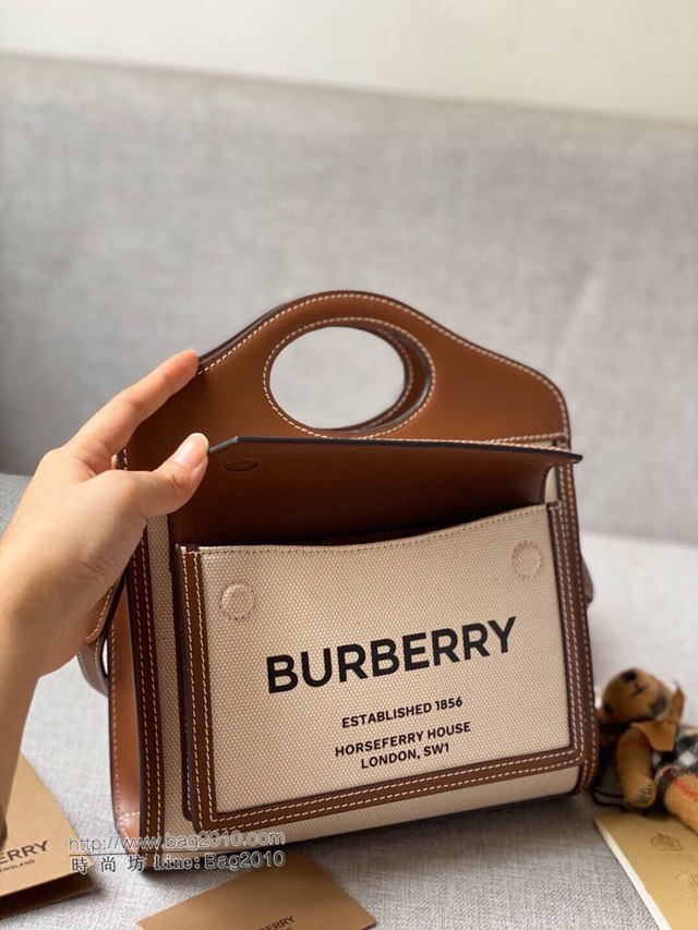 Burberry專櫃新款女包 巴寶莉帆布限量版手提斜挎女包  db1067